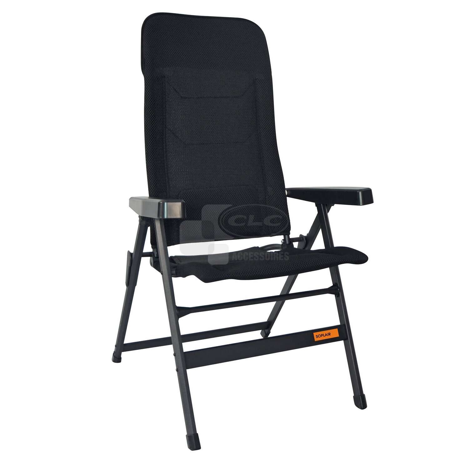 Chaise longue Relax chaise solaire 120kg Chair Chaise confortable pliable  en bois noir Avec mains courantes 2 pièces